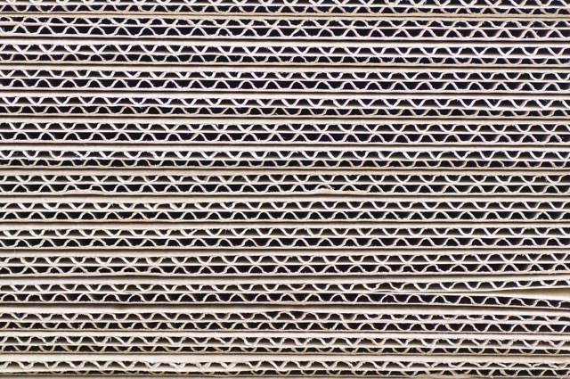 Cardboard sheets for packaging material