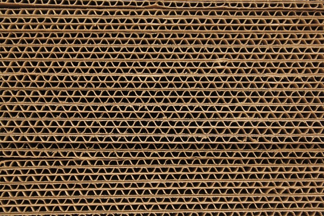 Cardboard sheets for packaging material
