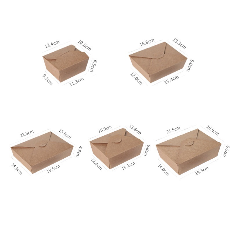Disposable foldable take away lunch box noodle box fried rice container