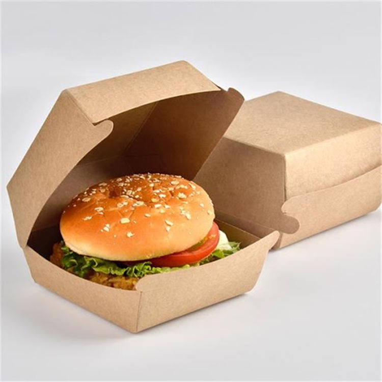 Custom Kraft Fast Food Packaging Takeaway Food Burger Box Packaging box