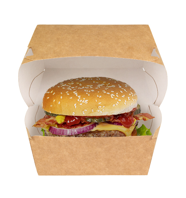 Custom Kraft Fast Food Packaging Takeaway Food Burger Box Packaging box