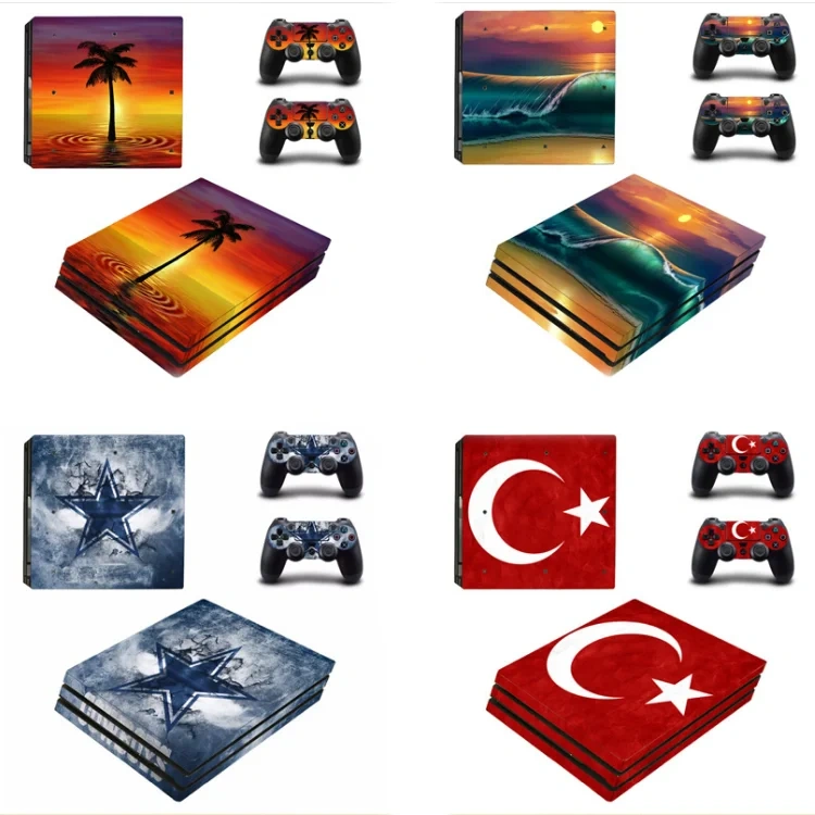 Colourful Cover Sticker Decals for PS4 Vinyl Skin Stickers  for Play Station 4 and 2 Controller Skins For PS4