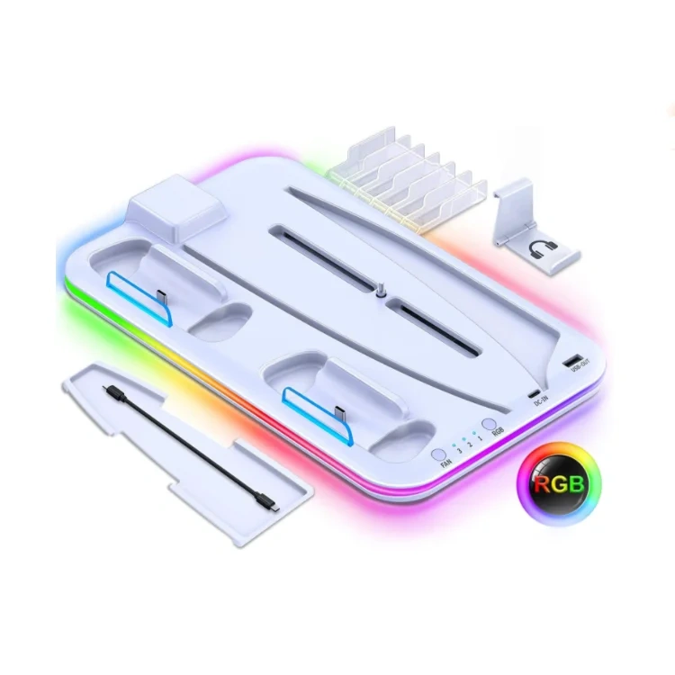 MultiFunctional Cooling Fans For PS VR2 Storage Charge Station For PS5 Storage Charging Stand Holders