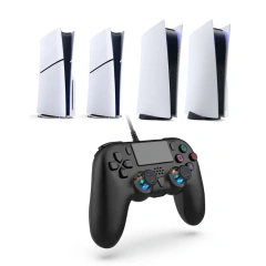 Best Seller Console controller with Button for PS5/Slim Continuous Six-axis Console Universal Wired Controller