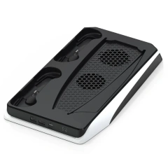 New For Play station 5 Dual Controller Charger Charging Station for PS5 Stand 2 Cooling Fan Charging Dock