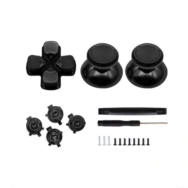 Metal Gamepad Button Joystick Set Replacement For Ps5 Game Controller Thumbstick Mushroom Cross Buttons