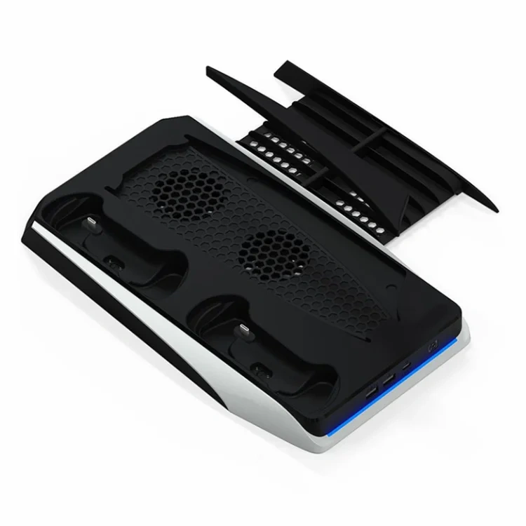 New For Play station 5 Dual Controller Charger Charging Station for PS5 Stand 2 Cooling Fan Charging Dock