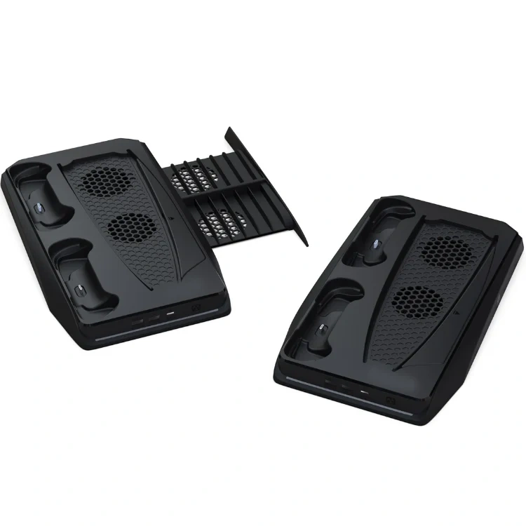 New For Play station 5 Dual Controller Charger Charging Station for PS5 Stand 2 Cooling Fan Charging Dock
