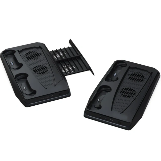 New For Play station 5 Dual Controller Charger Charging Station for PS5 Stand 2 Cooling Fan Charging Dock