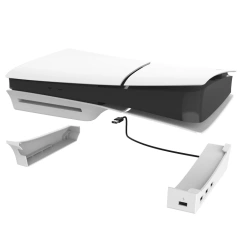 ps5 Stand Console Feet For PS5 Slim Disc & Digital Console Horizontal Accessories Stand Holder with 4 USB Ports Bracket