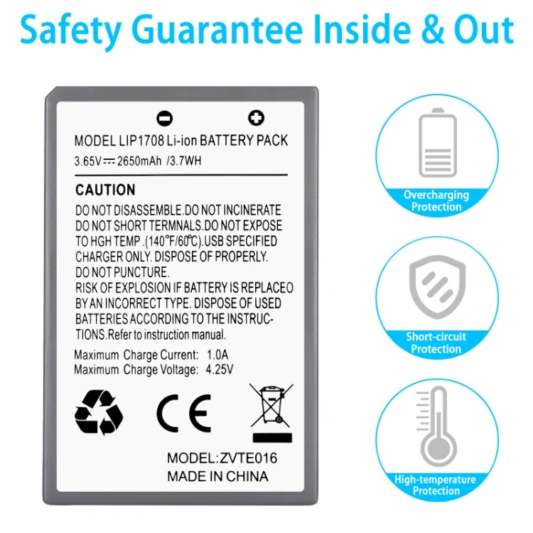 2650mAh high-capacity lithium battery built-in  Battery Replacement  for PS5 controller Battery