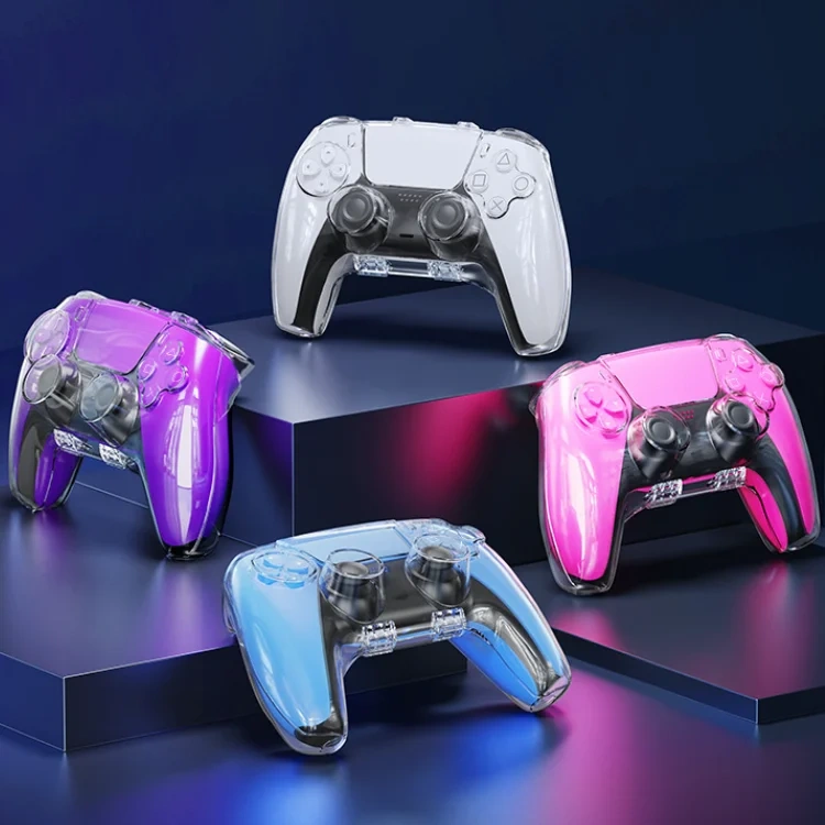 Transparent Crystal Case Magnetic Protective Shell Cover for PS5 Controller Protector Cover Clear Case