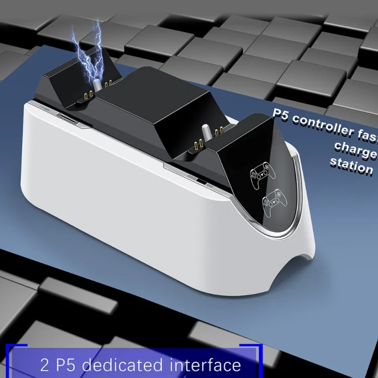 Dual Charge Fast Charger Joystick Charging Station For PS5 Controller Charging Dock Base