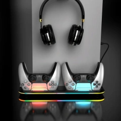 MultiFunctional Cooling Fans Storage Charge Station For PS5/PS VR2 Storage Charging Stand Holders