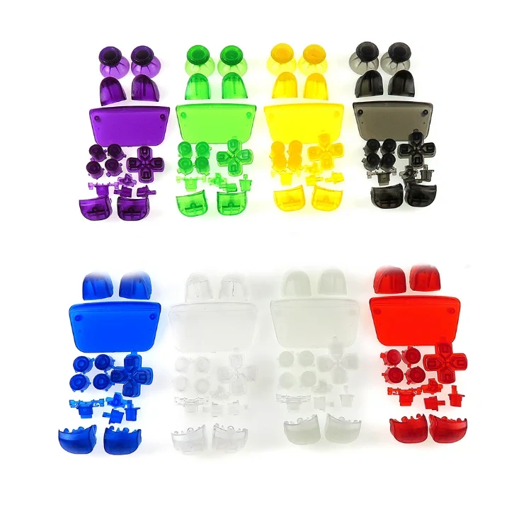 Transparent R1 L1 R2 L2 Full button set for Play station 5 for PS5 controller clear joystick buttons mod set button