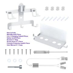 Space Saving Wall Mount Stand Rack With Charging Cable Holder For PSVR2/PS5 Handle Stander Wall Storage Bracket