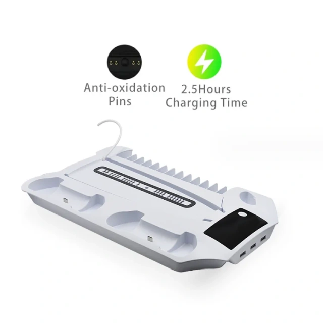 Multifunction Chargers Dual Gamepad Cooling Charging Station Game Disc Storage Holders Racks For PS5 Console Chargers