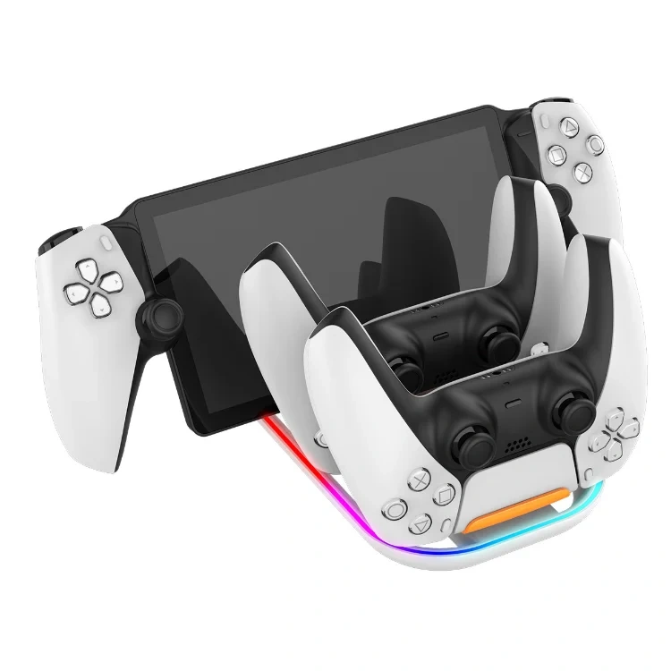 three in one charging base for PS Portal handheld charging for ps5  game controller dual seat charging
