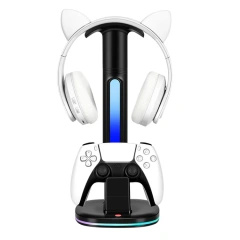 Data chable Charging Stand With Headphone Display Bracket For PS5 Controller Charger Charging Stations