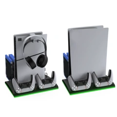 controller console dual seat charging headphone storage stand bracket for ps5/ps5 slim multifunctional bracket