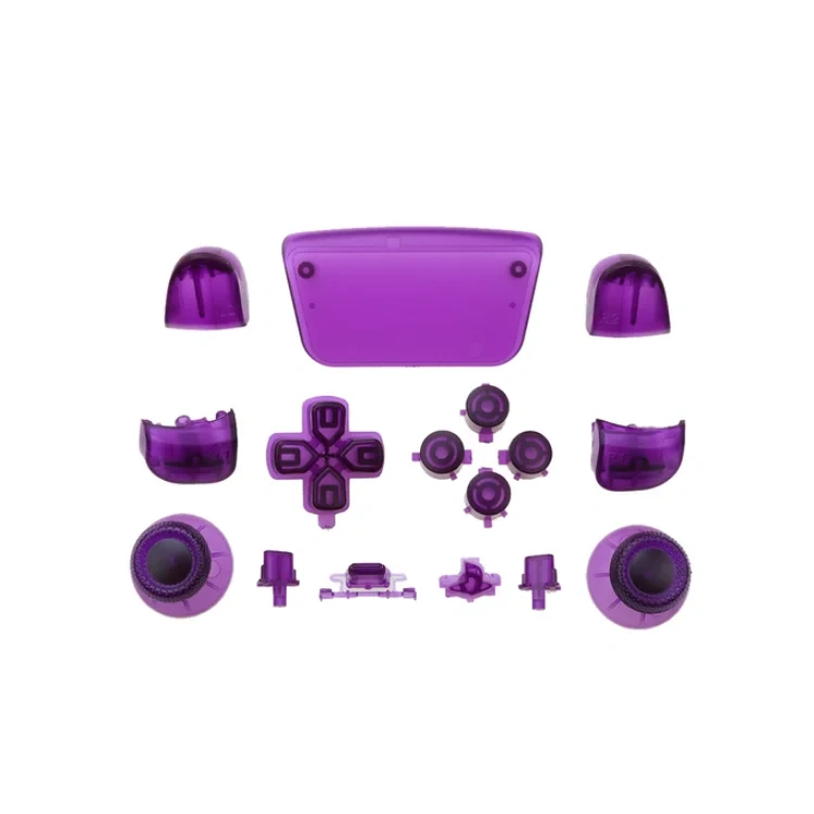 Transparent R1 L1 R2 L2 Full button set for Play station 5 for PS5 controller clear joystick buttons mod set button