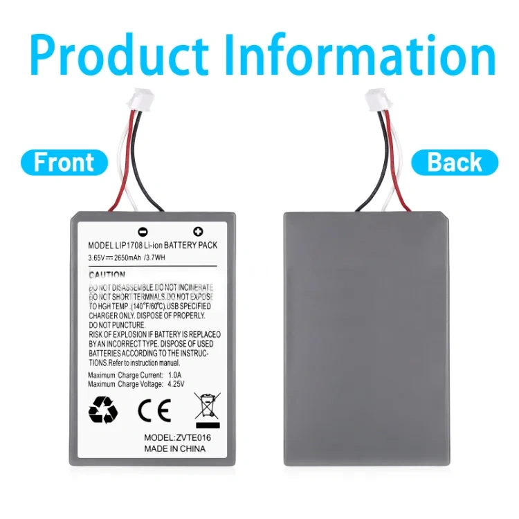high-capacity lithium battery 2650mAh built-in battery replace for PS5 controller Battery