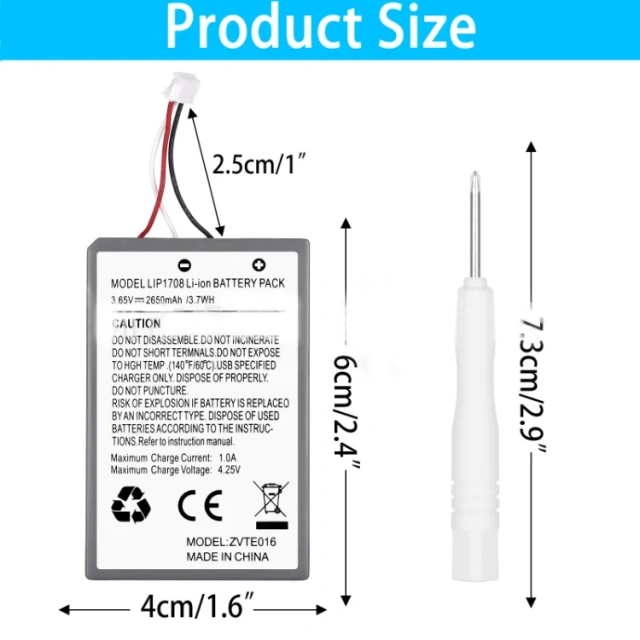 2650mAh high-capacity lithium battery built-in  Battery Replacement  for PS5 controller Battery