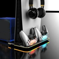 MultiFunctional Cooling Fans Storage Charge Station For PS5/PS VR2 Storage Charging Stand Holders