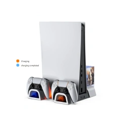 PS5 Console Cooling Fan Stand Ps5 Controller Charger Station Game Disc Storage Bracket Stand Cooling Fan