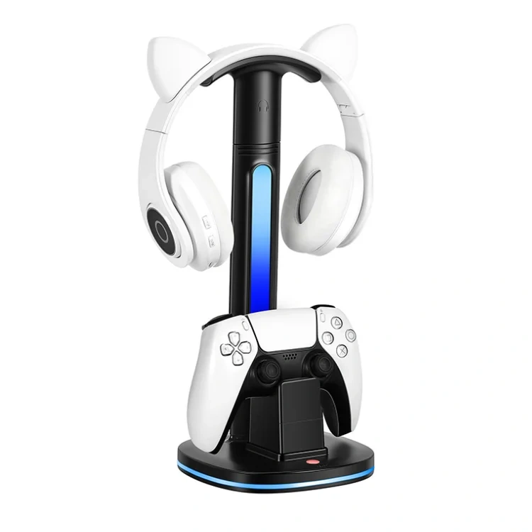 Data chable Charging Stand With Headphone Display Bracket For PS5 Controller Charger Charging Stations