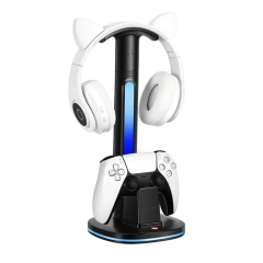 Data chable Charging Stand With Headphone Display Bracket For PS5 Controller Charger Charging Stations