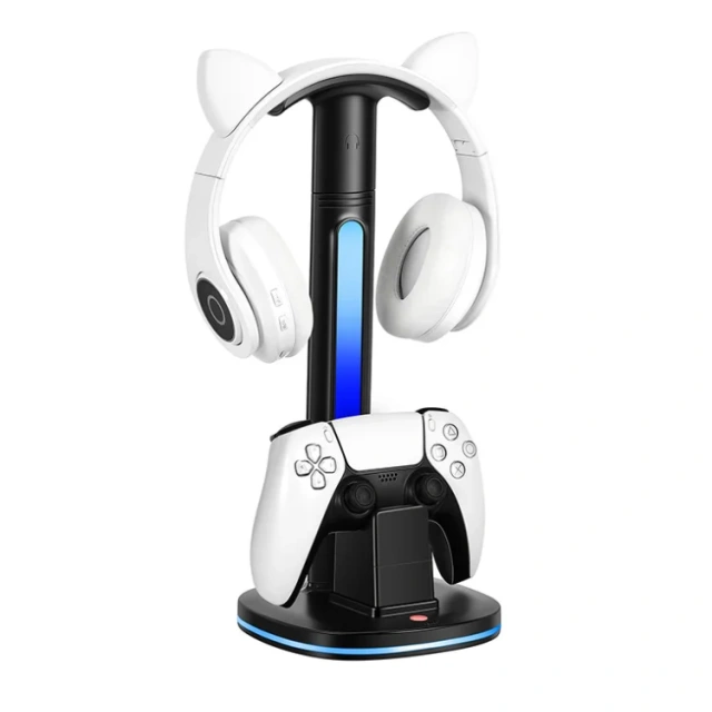 Data chable Charging Stand With Headphone Display Bracket For PS5 Controller Charger Charging Stations