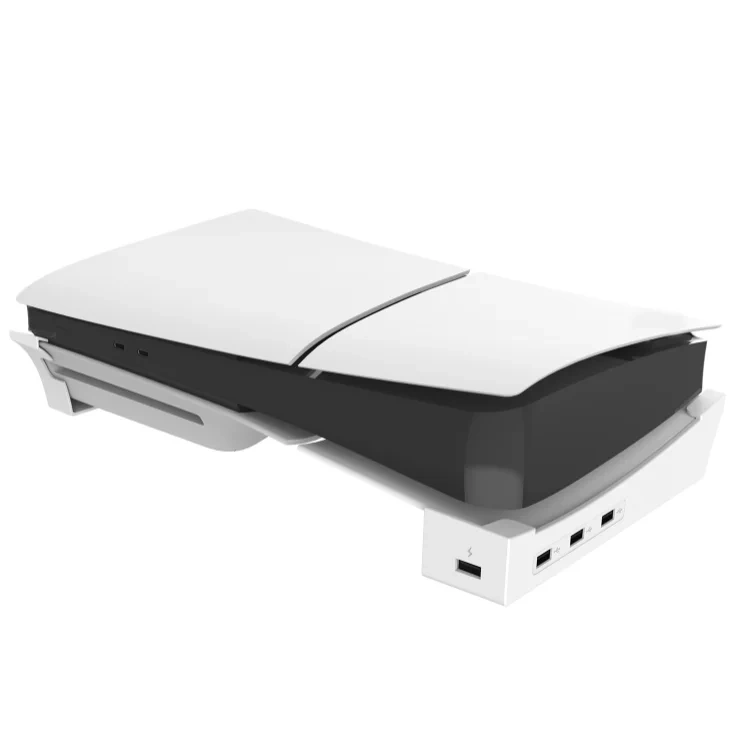 ps5 Stand Console Feet For PS5 Slim Disc & Digital Console Horizontal Accessories Stand Holder with 4 USB Ports Bracket
