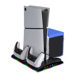 controller console dual seat charging headphone storage stand bracket for ps5/ps5 slim multifunctional bracket