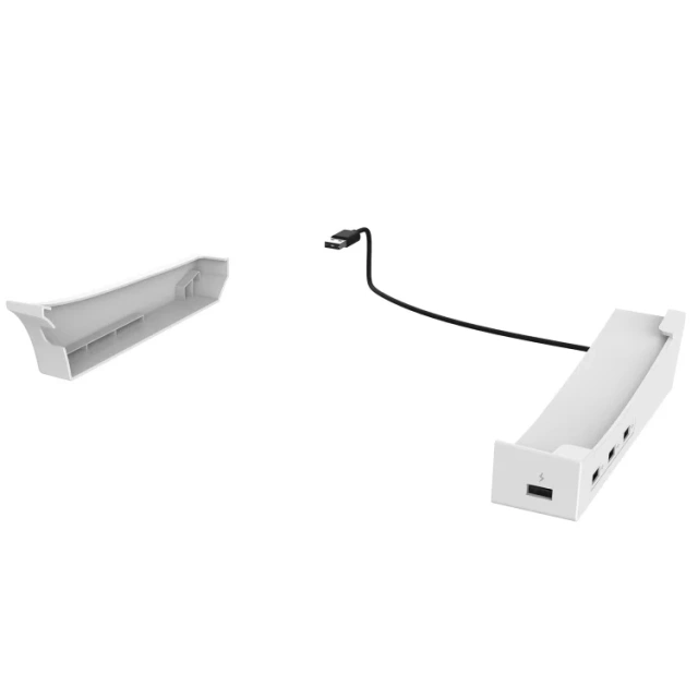 ps5 Stand Console Feet For PS5 Slim Disc & Digital Console Horizontal Accessories Stand Holder with 4 USB Ports Bracket