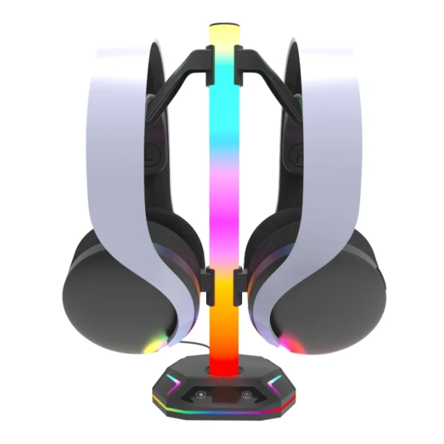 Multi-functional RGB Light Headphone Stand Controller Holder & Headset Holder for Xbox One/PS5 Controller Headset Display Stand
