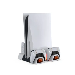 PS5 Console Cooling Fan Stand Ps5 Controller Charger Station Game Disc Storage Bracket Stand Cooling Fan