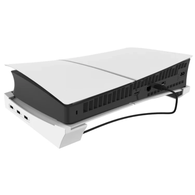 ps5 Stand Console Feet For PS5 Slim Disc & Digital Console Horizontal Accessories Stand Holder with 4 USB Ports Bracket