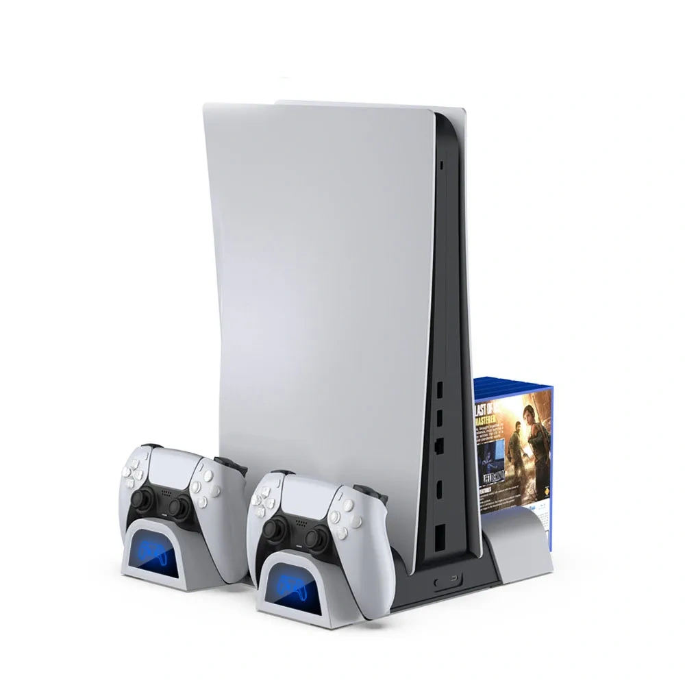 PS5 Console Cooling Fan Stand Ps5 Controller Charger Station Game Disc Storage Bracket Stand Cooling Fan