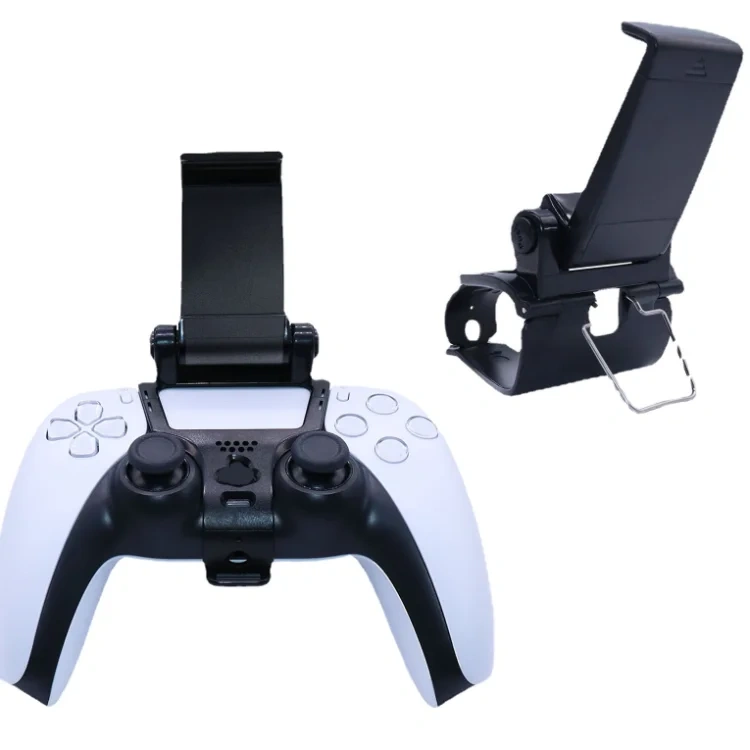 Gamepad Clip Stand Phone Mount Holder for PS5 controller Holder with metal frame adjustable table bracket