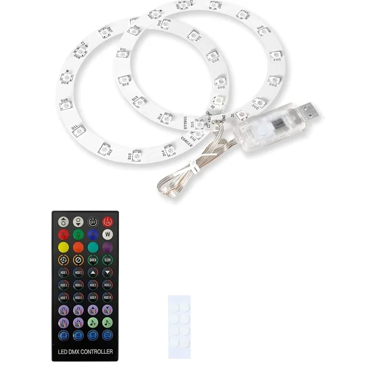 For PS5 Slim Console Light RGB LED Strip Light Flexible Bar Decals with Remote Control for Play station 5 Slim