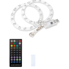 For PS5 Slim Console Light RGB LED Strip Light Flexible Bar Decals with Remote Control for Play station 5 Slim