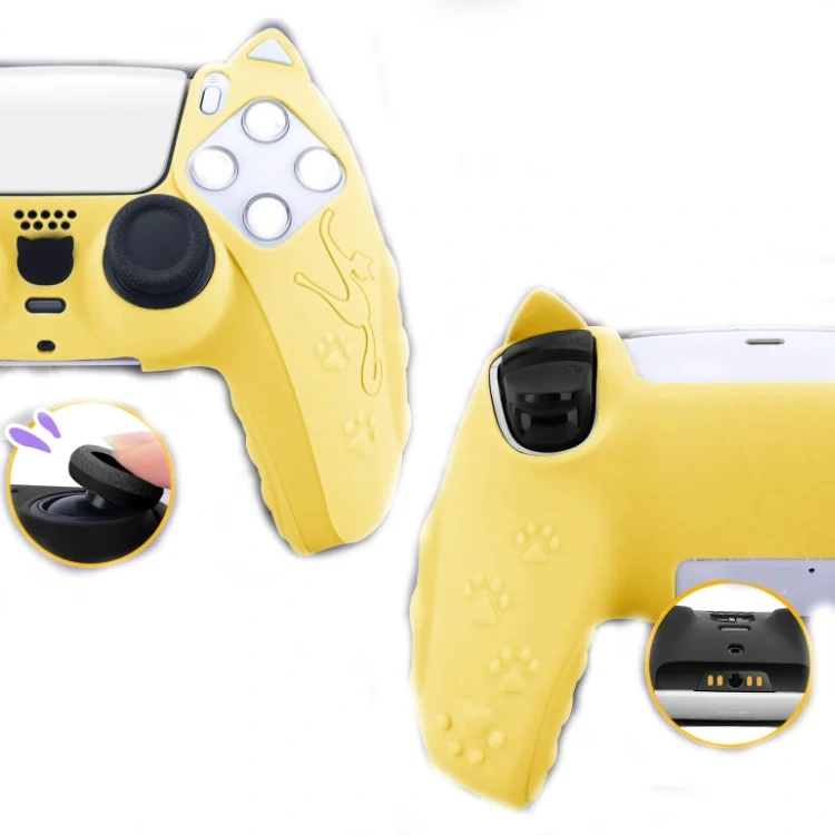 Cat ear Silicone Controller Protective Case Cover for PS5 Controller Skin Cover Silicon Case