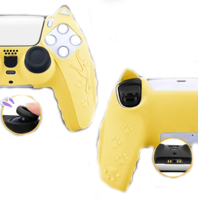 Cat ear Silicone Controller Protective Case Cover for PS5 Controller Skin Cover Silicon Case