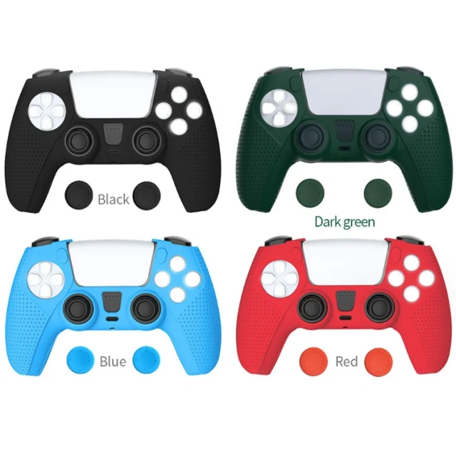 Silicone Rubber Skin Protective Case Thumb Grips Cover for PS5 Controller Accessories Cover Non-slip Case