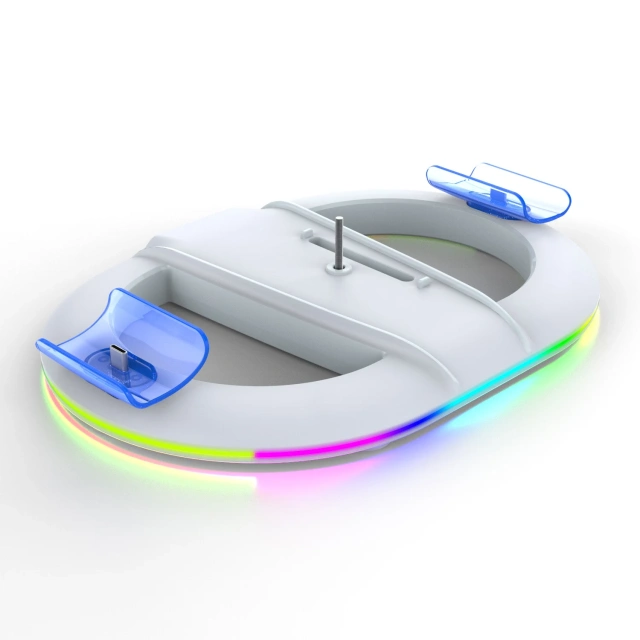 RGB Vertical Charging Stand For Ps5 Slim Game Console Cooling Station Headphone Holder Controller For Ps5 Charger Station Dock