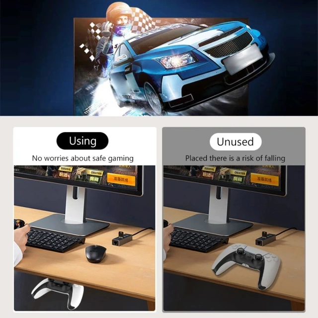 Portable Controller Handle Bracket for PS5 for PS4 Game Console Hanging Storage Rack Holder Stand