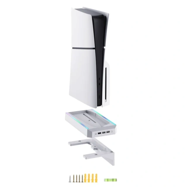 RGB Holder Cooling Station Storage Stand For Play station 5 for PS5 Slim Wall Mount Stand Bracket Game Console Holder