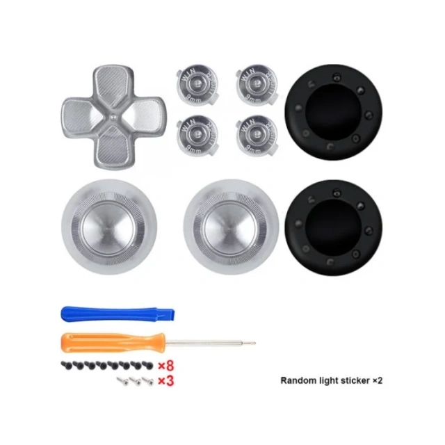 Metal Joystick Analogs Sticks Thumbstick Bullet Buttons for PS5 Controller Buttons Joystick Tools Set