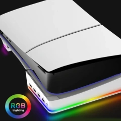 RGB Storage Display Stand Charging Dock for Play station 5 For PS5 Slim Console Accessories Holder Bracket Horizontal Stand